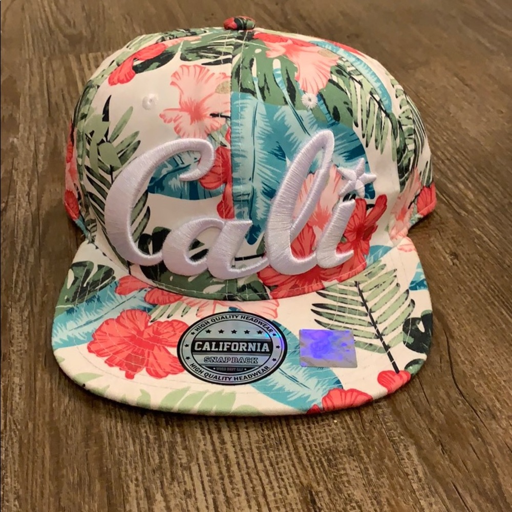 Pink floral “Cali” SnapBack